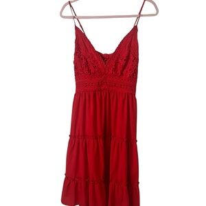 Elegant Red Backless Dress